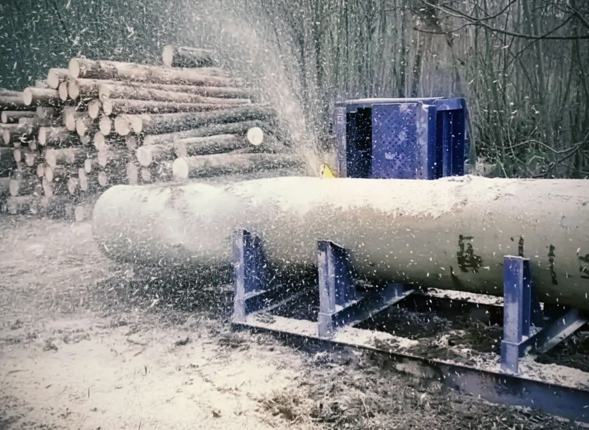 Im Einsatz am Spaltautomat